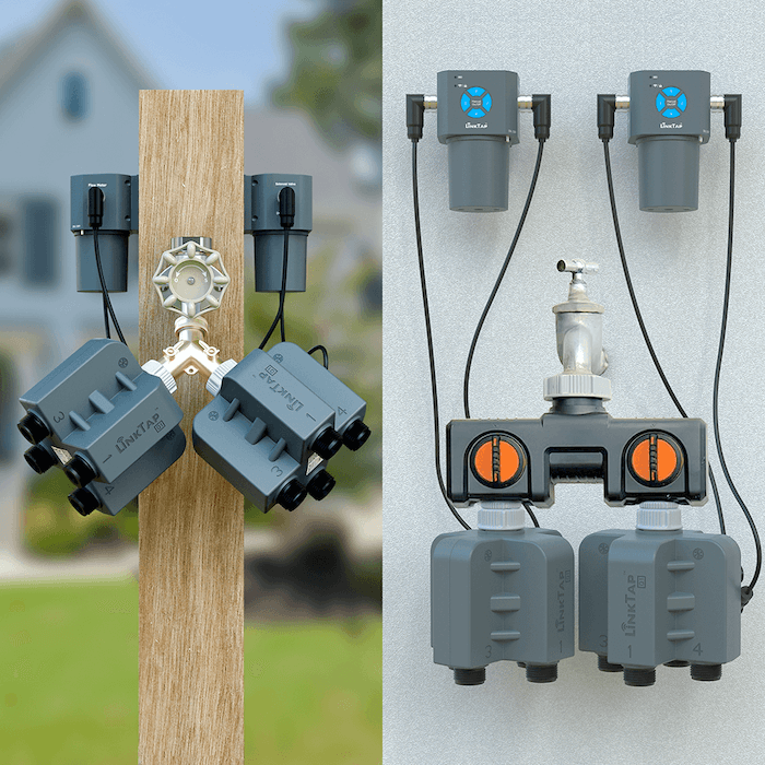 LinkTap Gateway & Q1 4-Zone Wireless Water Timer (with 4 built-in flow meters) & Connection Cables 4 q1 8zone